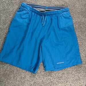 Patagonia Men's Strider Pro 7" Blue Running Lined Shorts Size Small